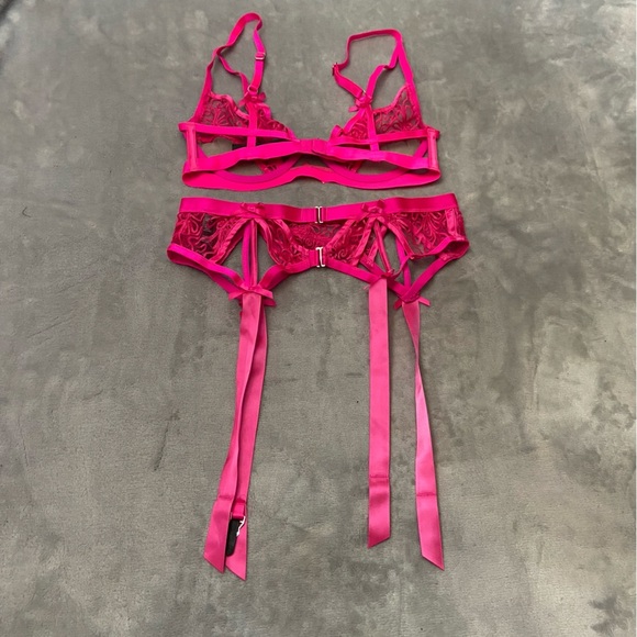 New! SET for love and lemons soutache bra and garter pink 4051 - Picture 11 of 14